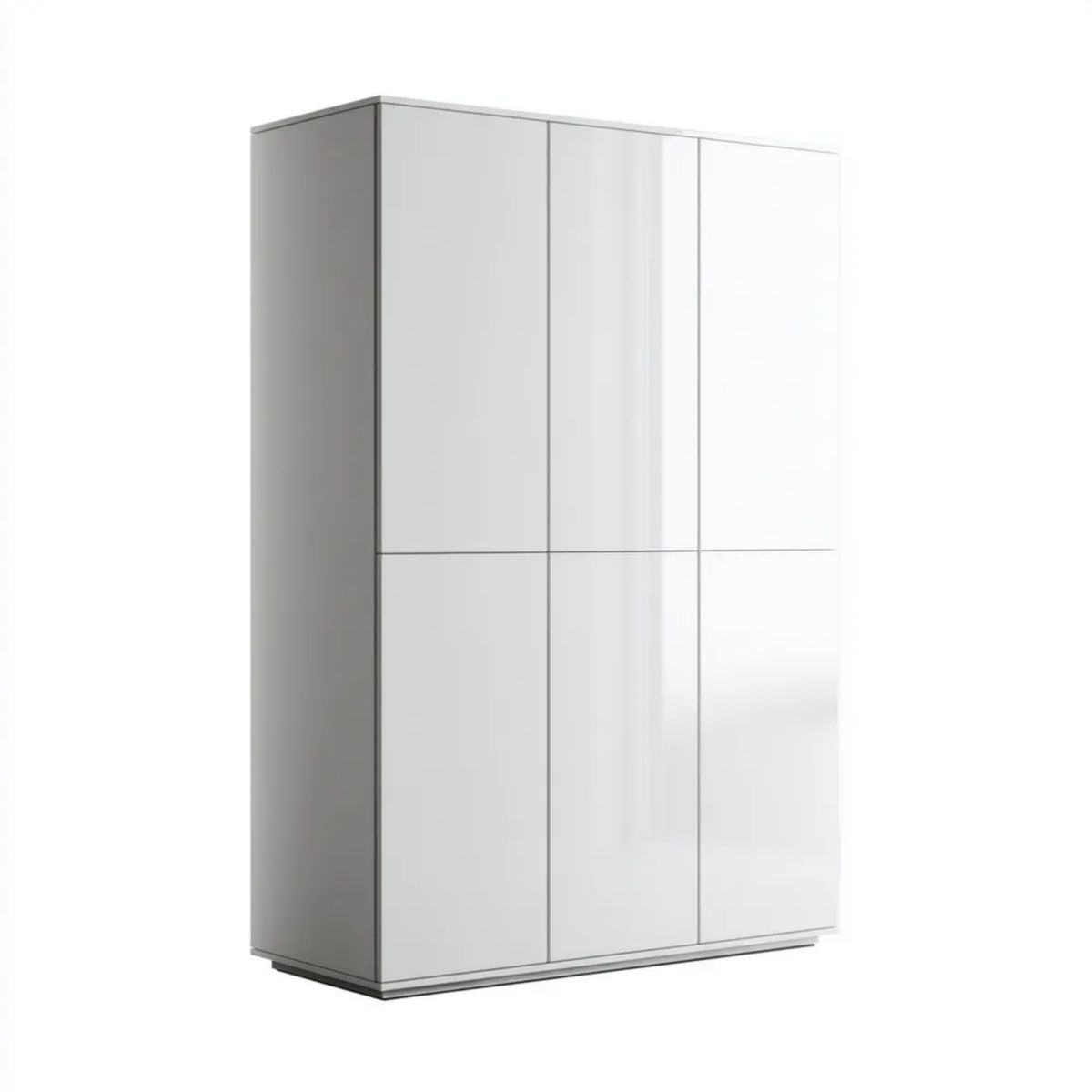 Szafa trzydrzwiowa biała z laminowanej płyty meblowej 150 × 60 × 200 cm
