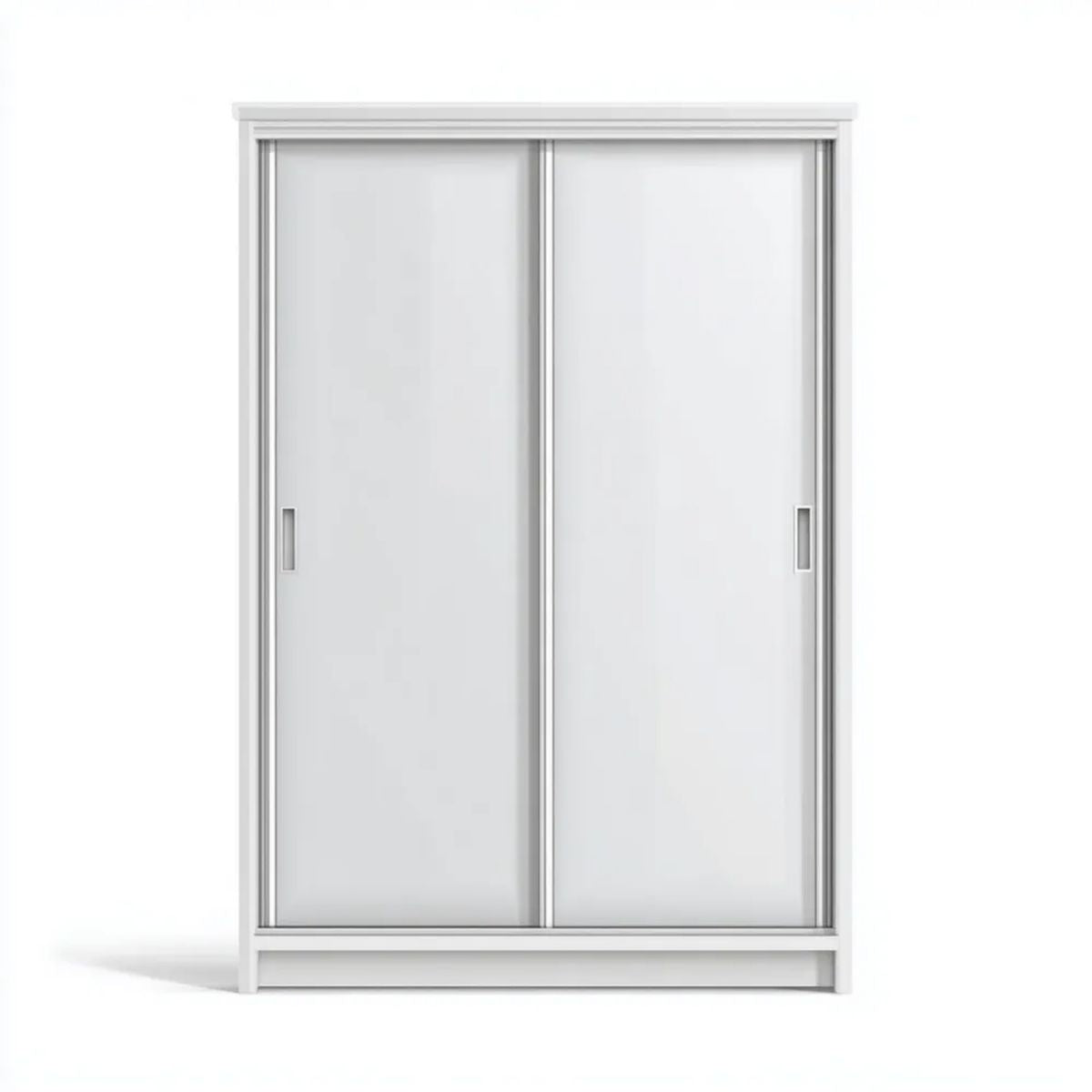 Biała szafa przesuwna z płyty wiórowej laminowanej 120 x 60 x 200 cm